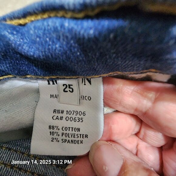 Hudson Nico Midrise Ankle Super Skinny Jeans Women's Size 25 Blue Stretch Denim - Picture 8 of 13